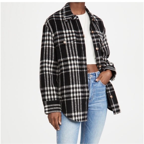 Reformation Jackets & Blazers - Reformation Giles Plaid Black and White Women's Jacket